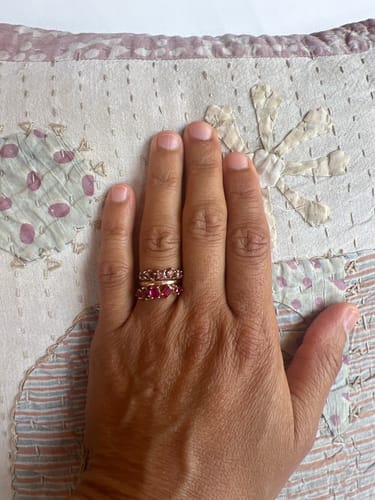 Customer photo review of Anillo 'Birthstone' Cluster