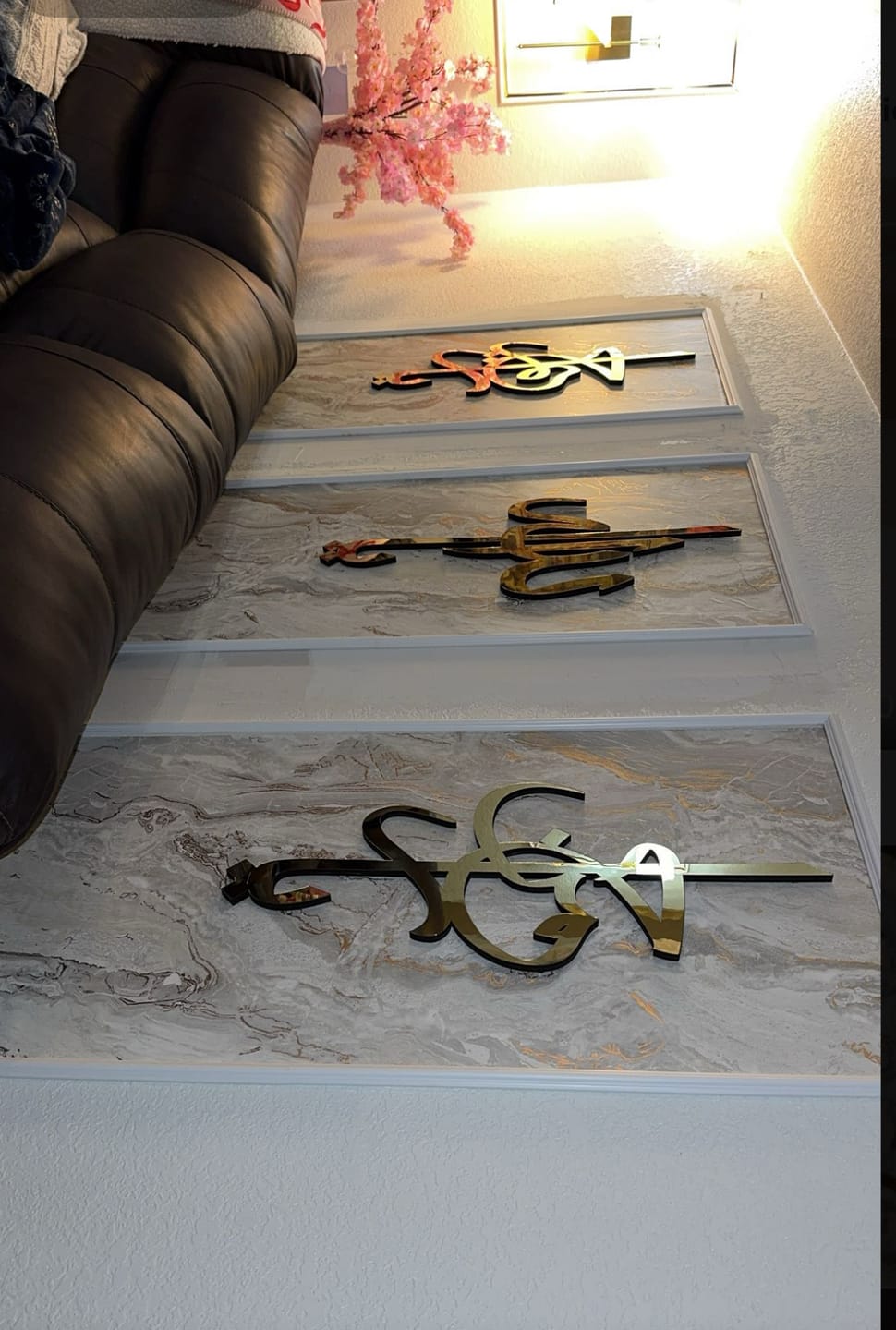 Customer photo review of 99 Names of Ya Allah (swt) Wooden Acrylic Islamic Wall Art