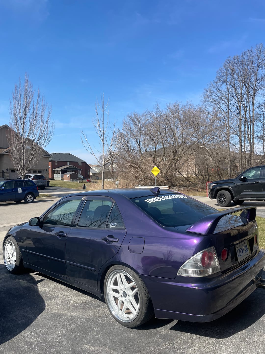 Customer photo review of Glossy Metallic Midnight Purple Vinyl Wrap