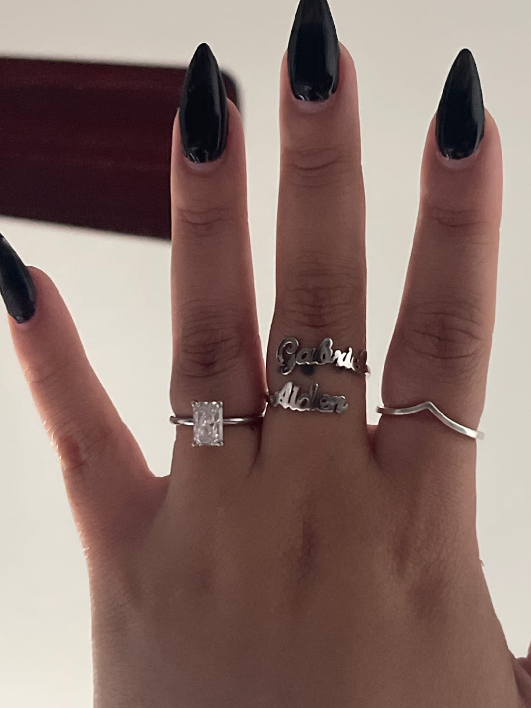 Customer photo review of Double Name Ring
