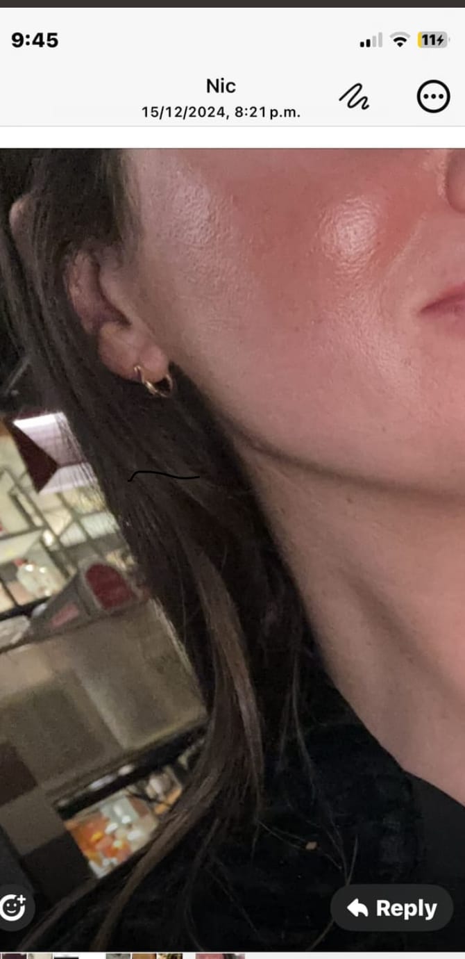 Customer photo review of Small Hoops in Gold