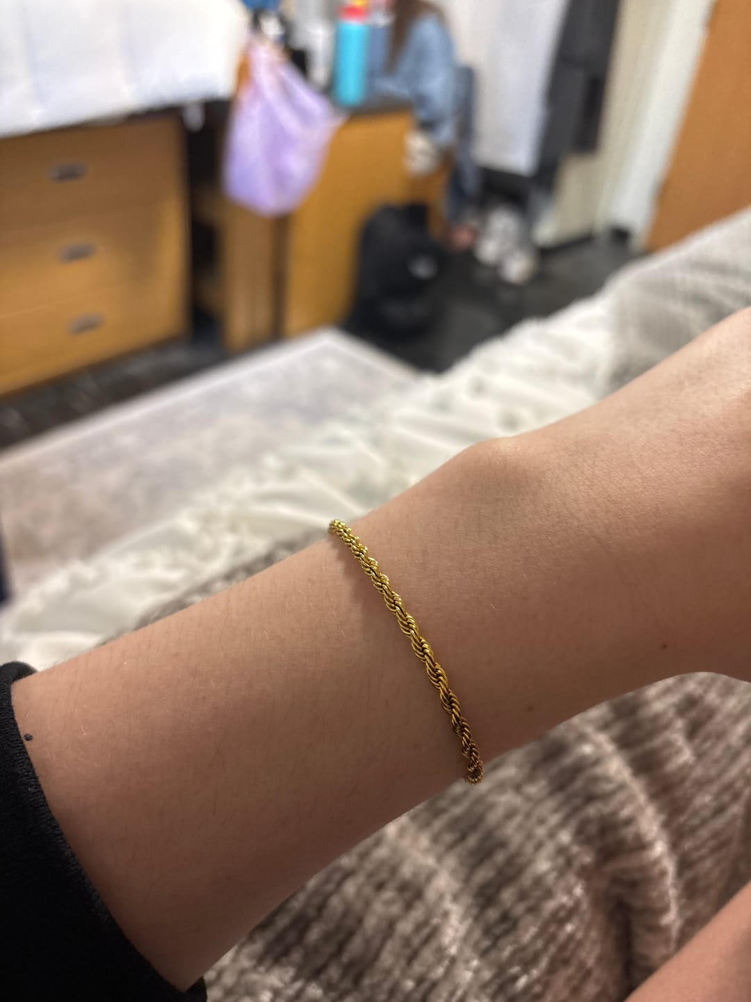 Customer photo review of Twisted 18K Gold Bracelet