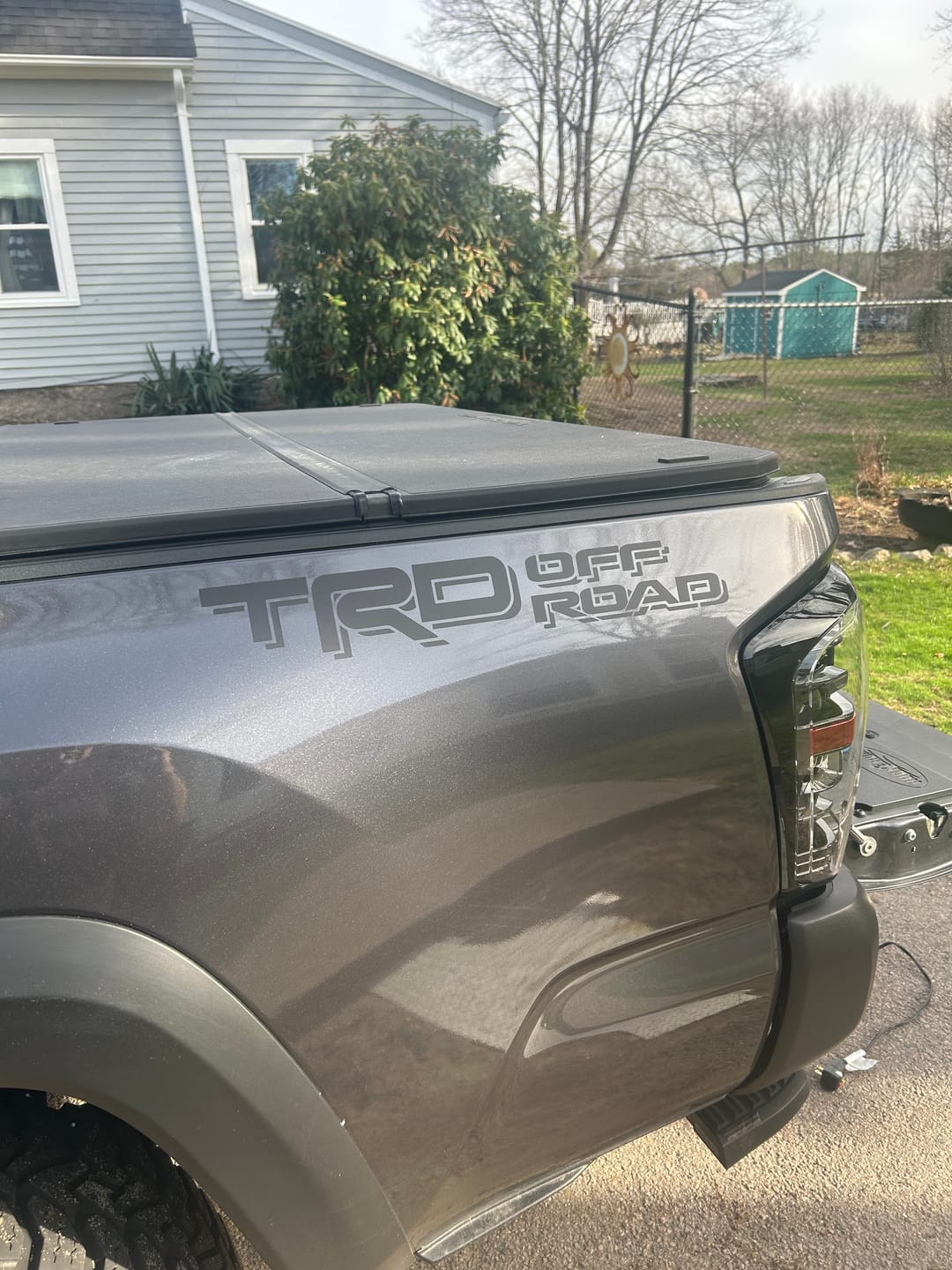 Customer photo review of Set of 2: TRD OFF ROAD vinyl decal for 2016-2021 Toyota Tacoma Tundra