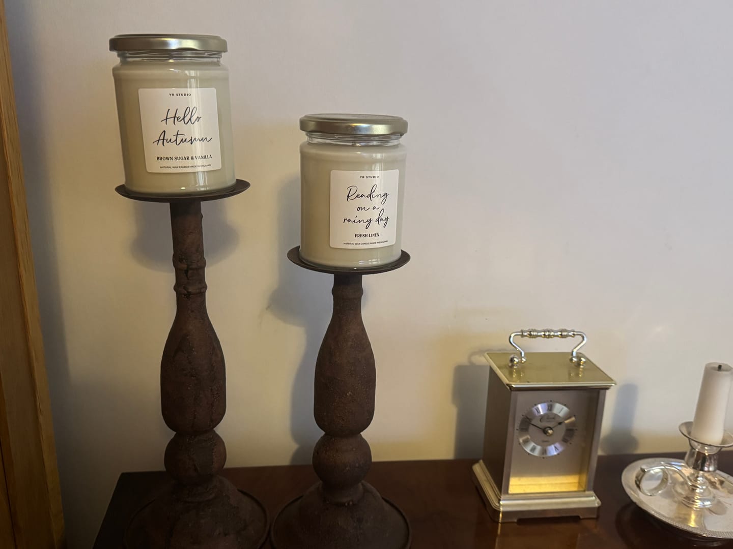 Customer photo review of “Reading On A Rainy Day” Book Candle