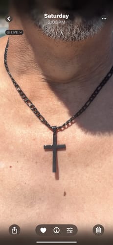 Customer photo review of Cross Pendant Black