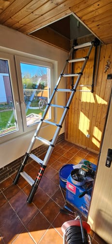 Customer photo review of Telescopic Loft Ladder 2.30m - 2.70m