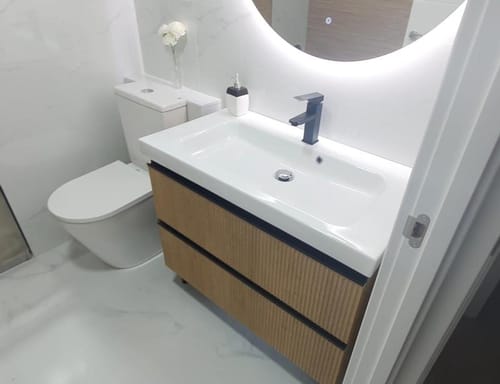 Customer photo review of Conjunto Mueble de Baño de 90cm con Auxiliares a Juego