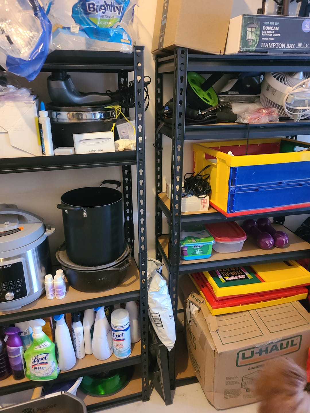Customer photo review of REIBII 2-Pack 27.6"W Storage Shelving Unit, 5-Tier Adjustable Storage Rack, 2000LBS Metal Shelves for Pantry Organization, Kitchen, Garage, Closet & Commercial Storage