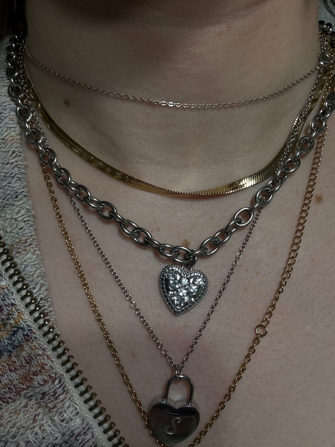 Customer photo review of Iced Out Sweetheart Choker