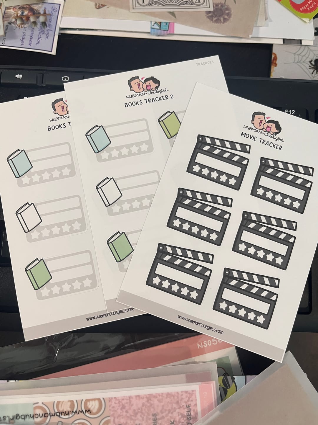 Customer photo review of Books 2 Tracker Planner Stickers