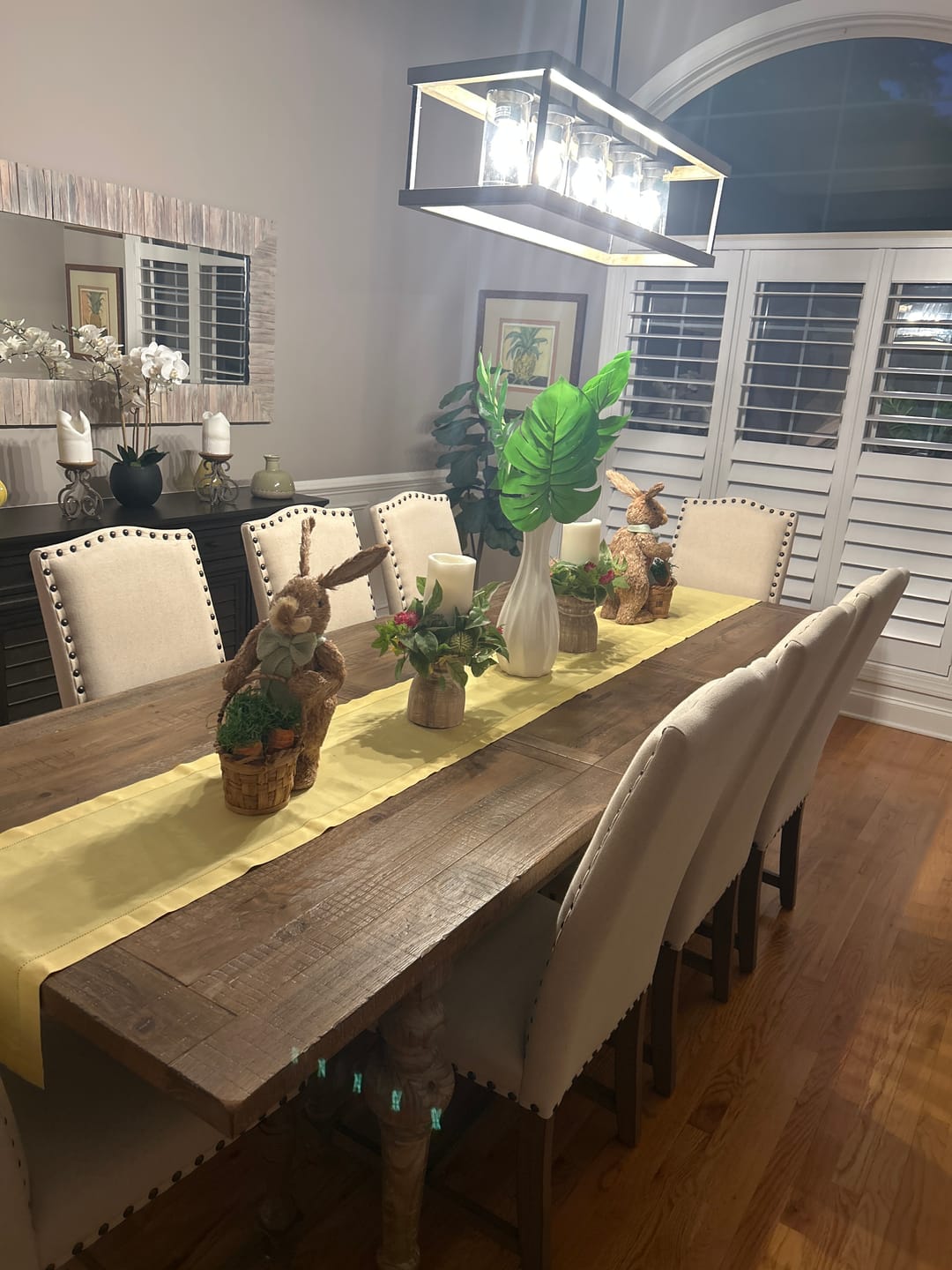 Customer photo review of Classic Hemstitch Table Runner