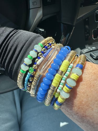 Customer photo review of Jet Lagged Vinyl Bracelet