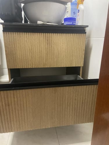 Customer photo review of Conjunto Mueble de Baño de 90cm con Auxiliares a Juego