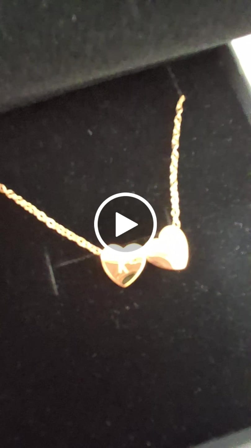 Customer video review of Amo Heart Double Bead Necklace in Gold