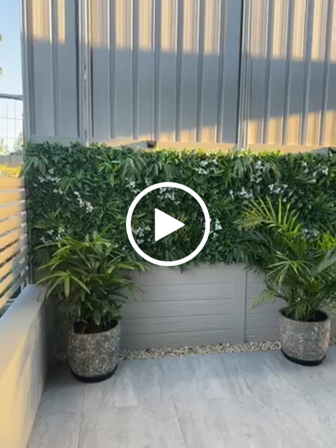Customer video review of Flowering White Jasmine Fake Green Wall / Artificial Vertical Garden 1m x 1m UV Resistant