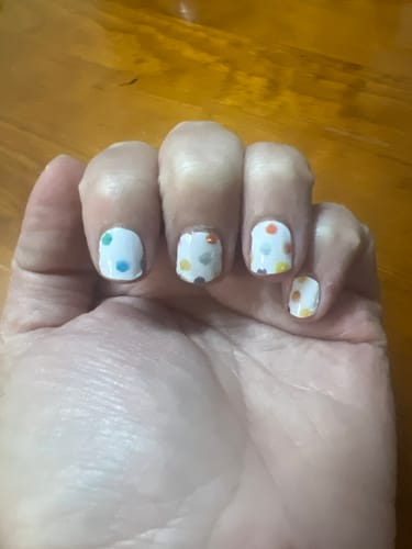 Customer photo review of Dotty | Polkadot Nail Polish Wrap