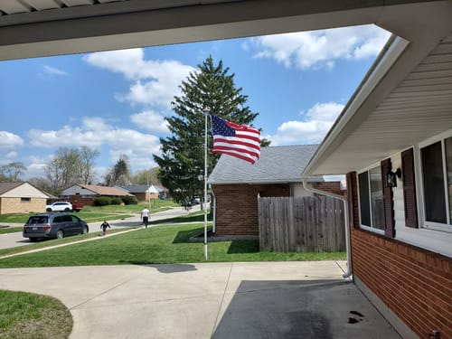 Customer photo review of Ultra Heavy Duty American Flag - 2-ply Polyester - Made In USA