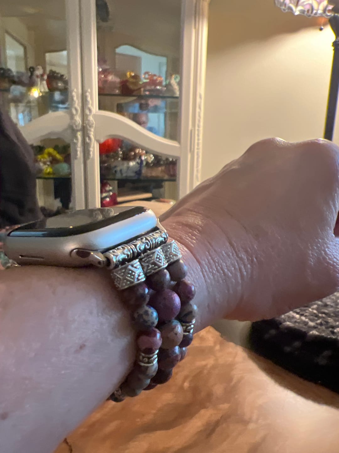 Customer photo review of Intense Jasper Stretch Apple Watch Strap