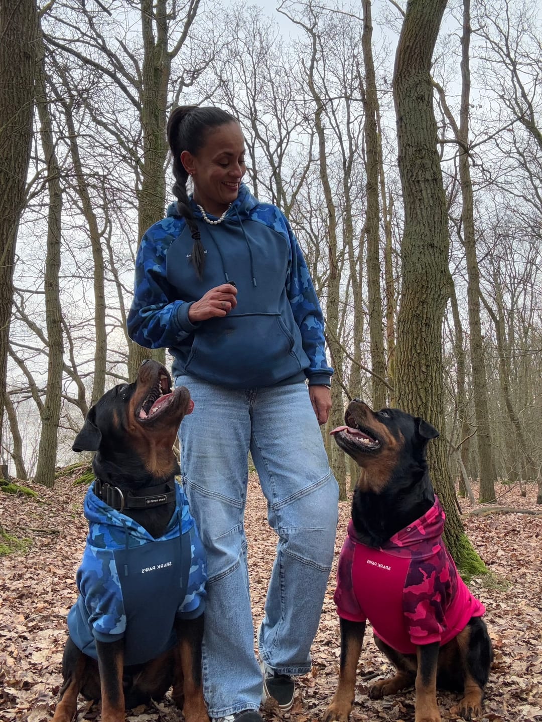 Customer photo review of Blue Camo Human Hoodie