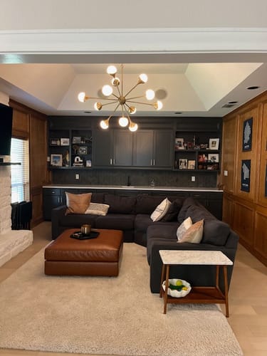 Customer photo review of 12-Light Opal Glass Globe Sputnik Chandelier