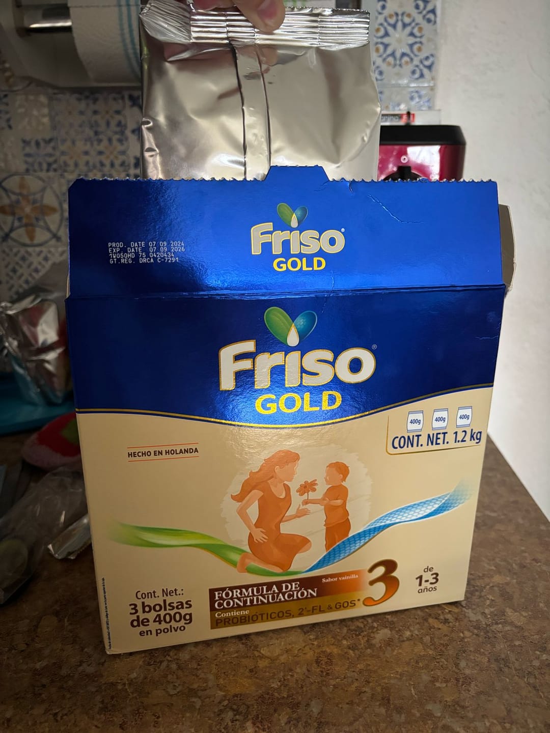 Customer photo review of Friso Gold 3 (1-3 Años) 3 Pack 3.6 Kg