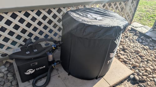 Customer photo review of Bravo Cold Plunge Tub + Chiller Bundle