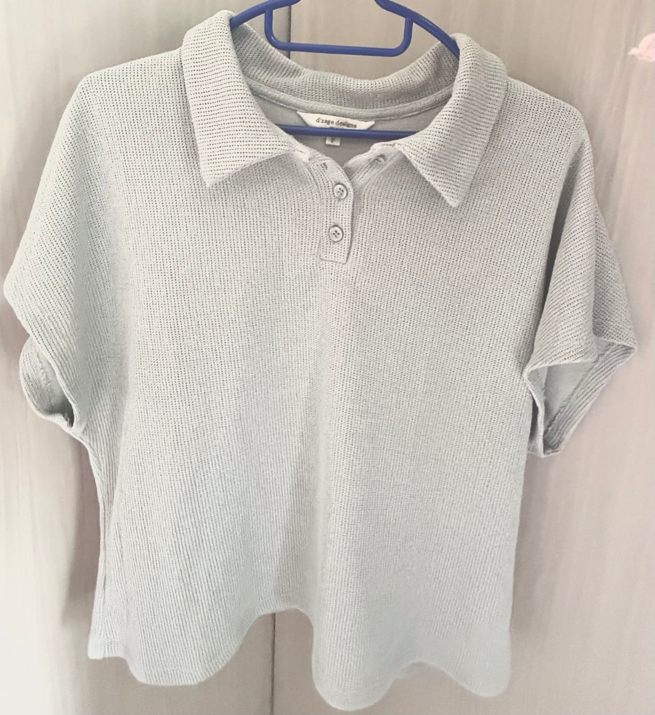 Customer photo review of Flair Collared Knit Top