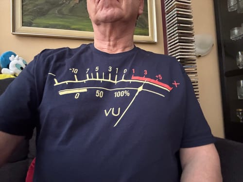 Customer photo review of Vu Meter T-Shirt
