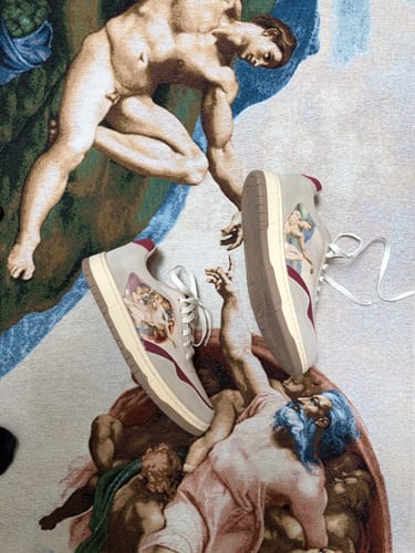 Customer photo review of The Creation of Adam Sneakers