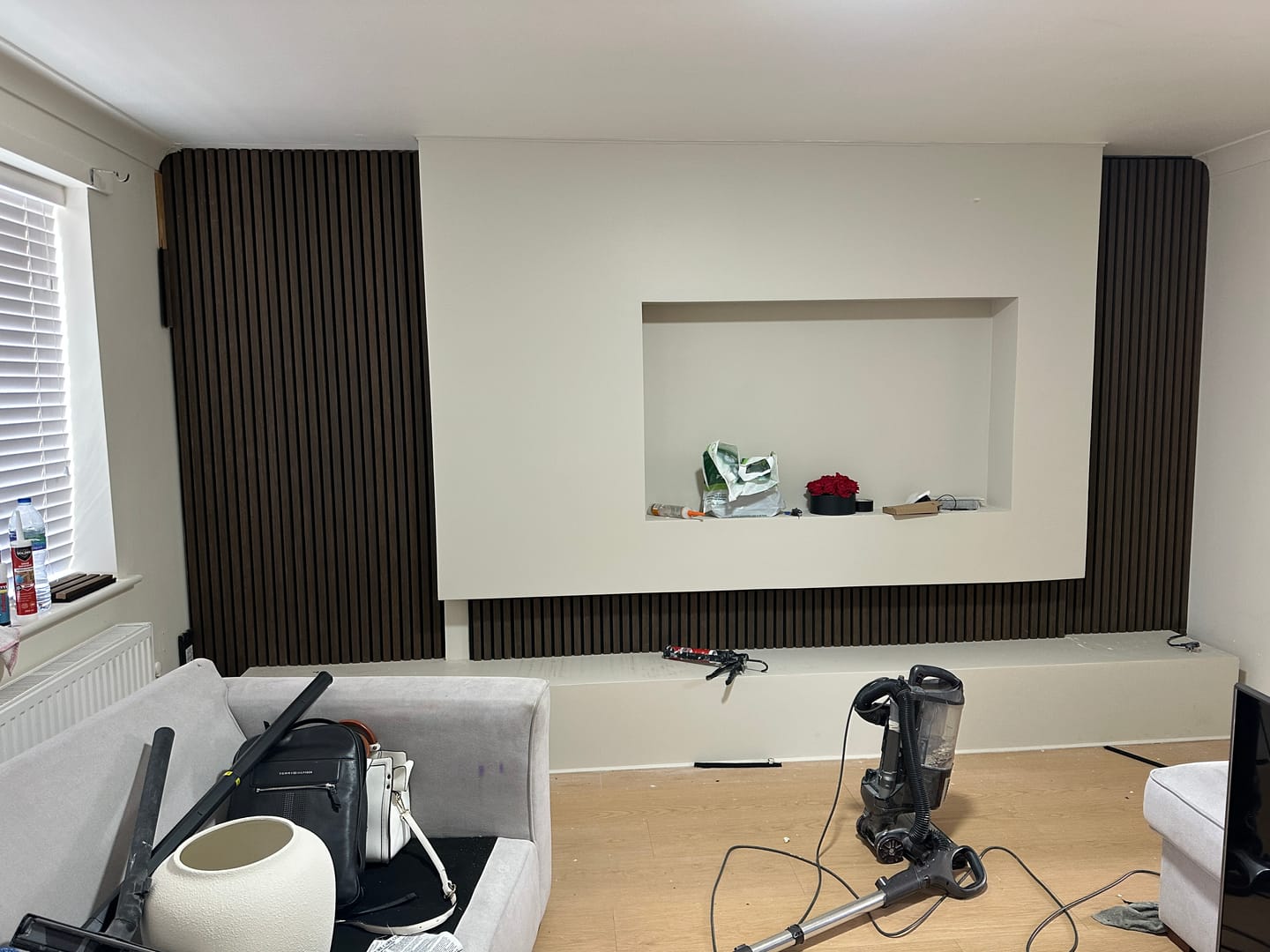 Customer photo review of Sample - Wooden Wall Panel | Smoked Oak
