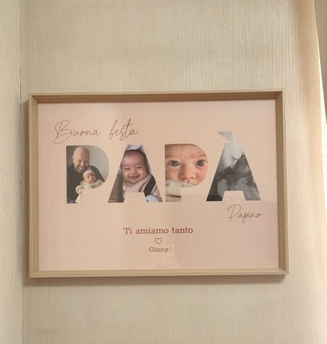 Customer photo review of Buona festa del papà - Poster personalizzato