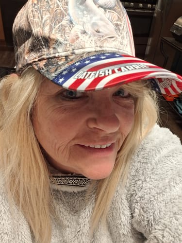 Customer photo review of Maxcorners Personalized Premium American Fishing 3D Cap ( Large Mouth Bass, Walleye, Stripped Bass, Trout Fish, Catfish, Crappie, Salmon, Pike )