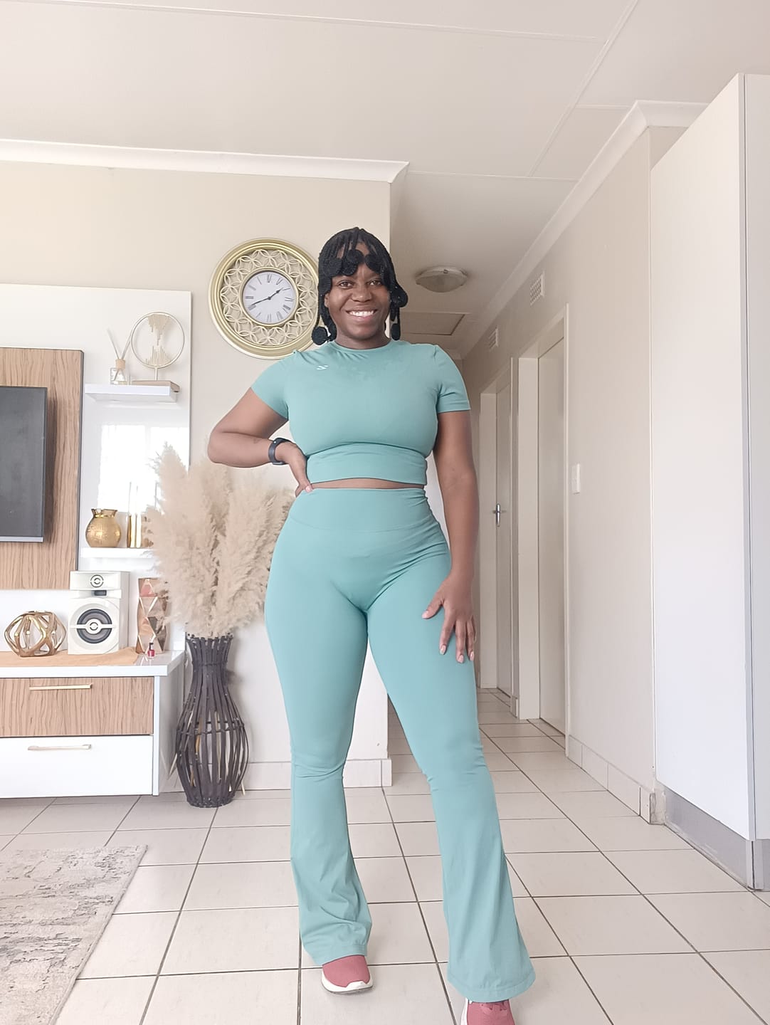 Customer photo review of High-Waist Kick Flare Leggings