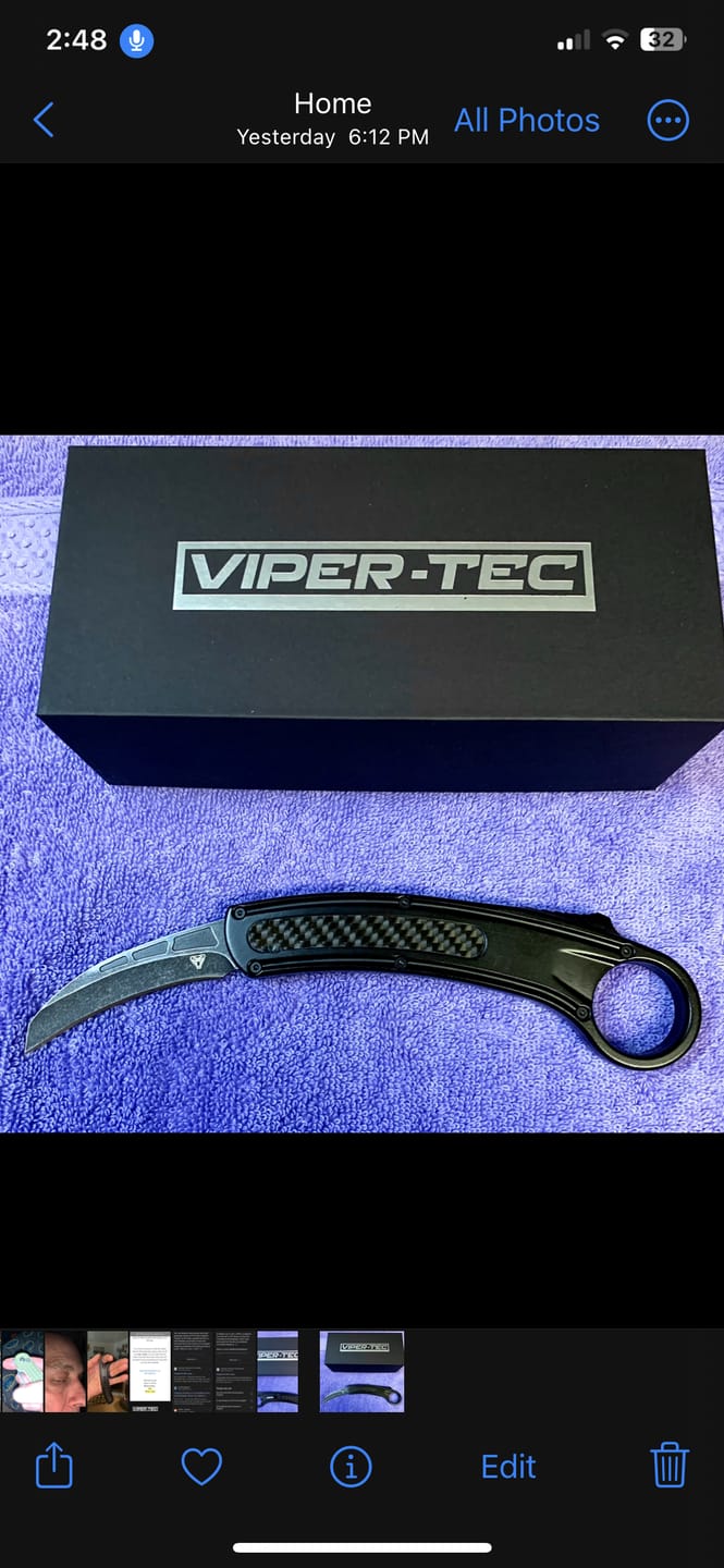 Customer photo review of VT Karambit D/A OTF
