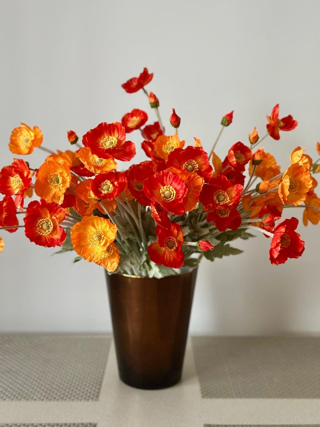 Customer photo review of Zijden Klaprozen - Oranje