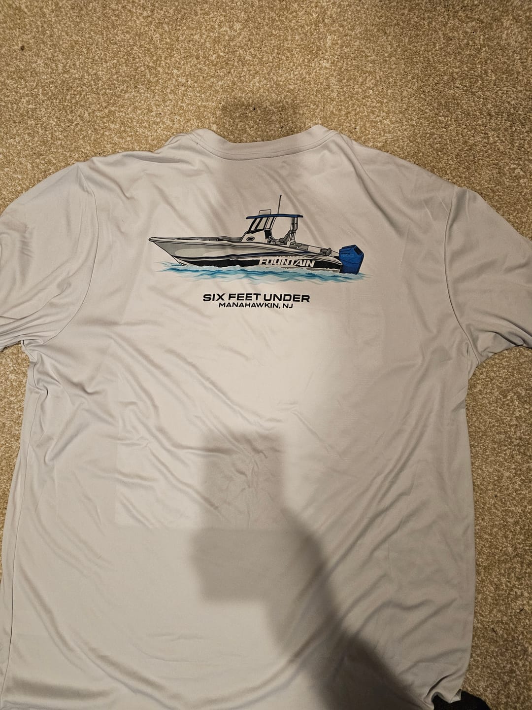 Customer photo review of Dri-Fit Custom Boat Shirts - Short Sleeve