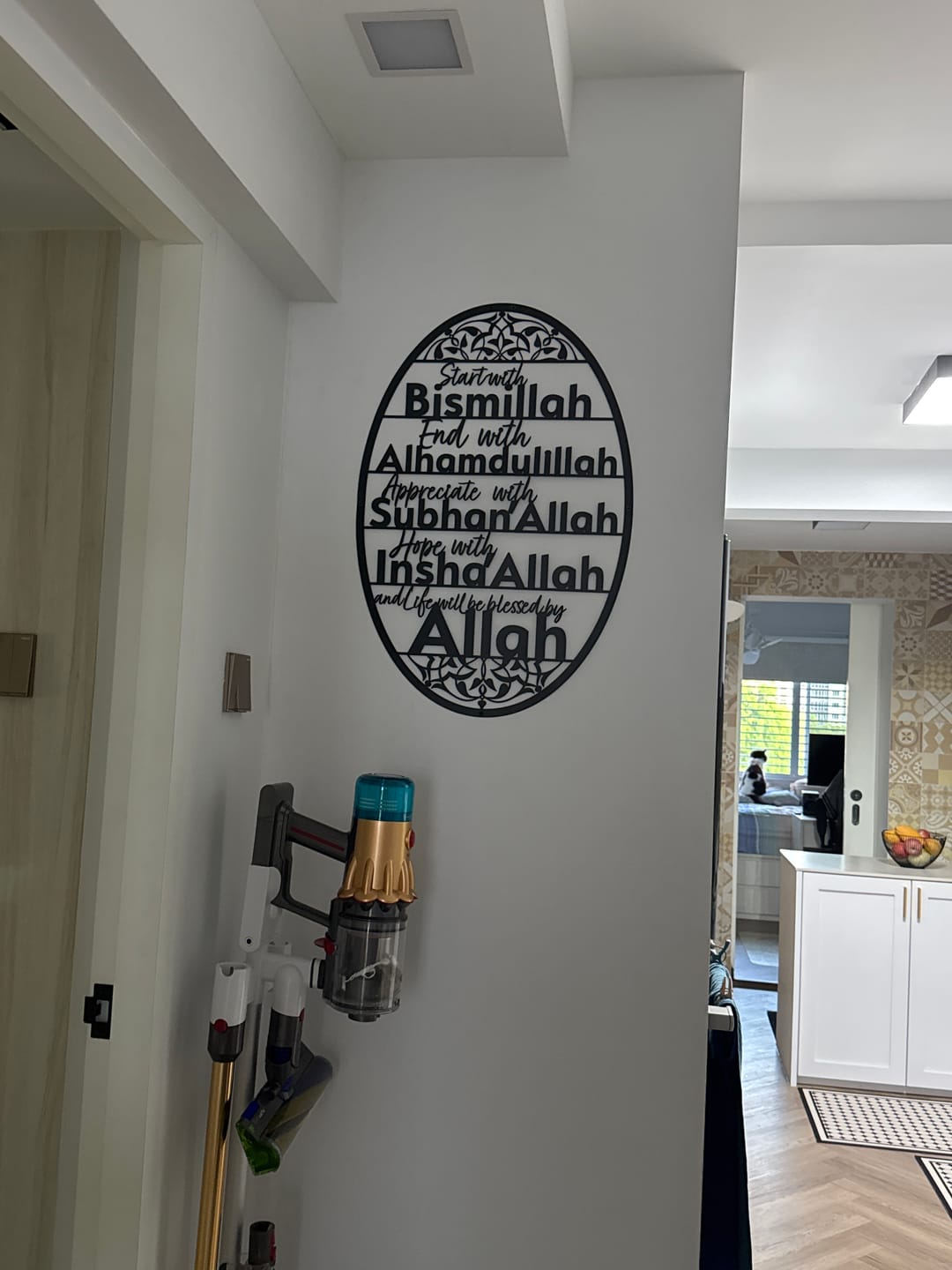 Customer photo review of Start with Bismillah Metal Islamic Wall Art End with Alhamdulillah SubhanAllah InshAllah