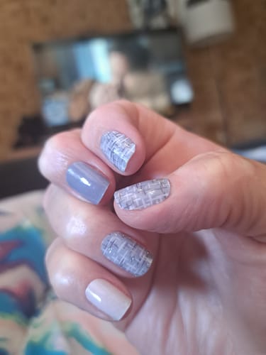 Customer photo review of Tweed | Jellies DIY Soft Semi Cured Gel Nail Wraps