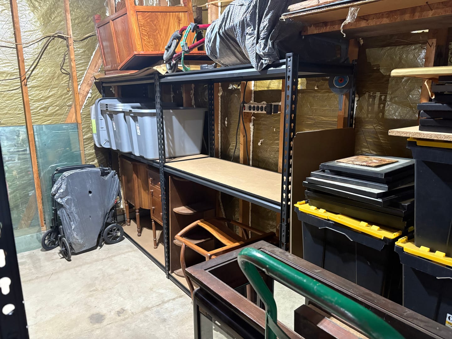 Customer photo review of REIBII 48" W Garage Storage Shelves, Adjustable Steel Shelving Racks Load 2000lbs, Freestanding Shelves for Pantry Basement Warehouse