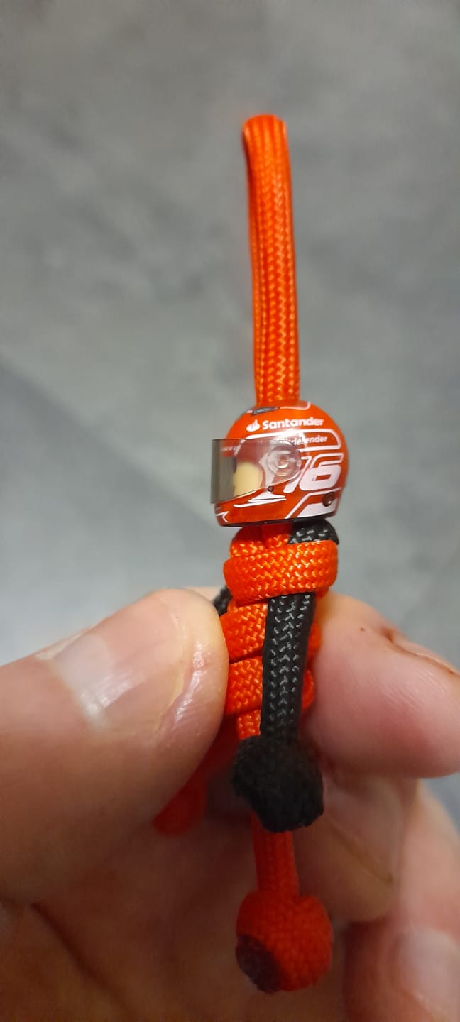 Customer photo review of Limited Edition Charles Lerclerc Racing Paracord Buddy Keychain