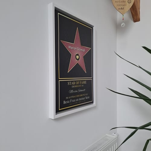 Customer photo review of Personalisierte Leinwand "Star of Fame"