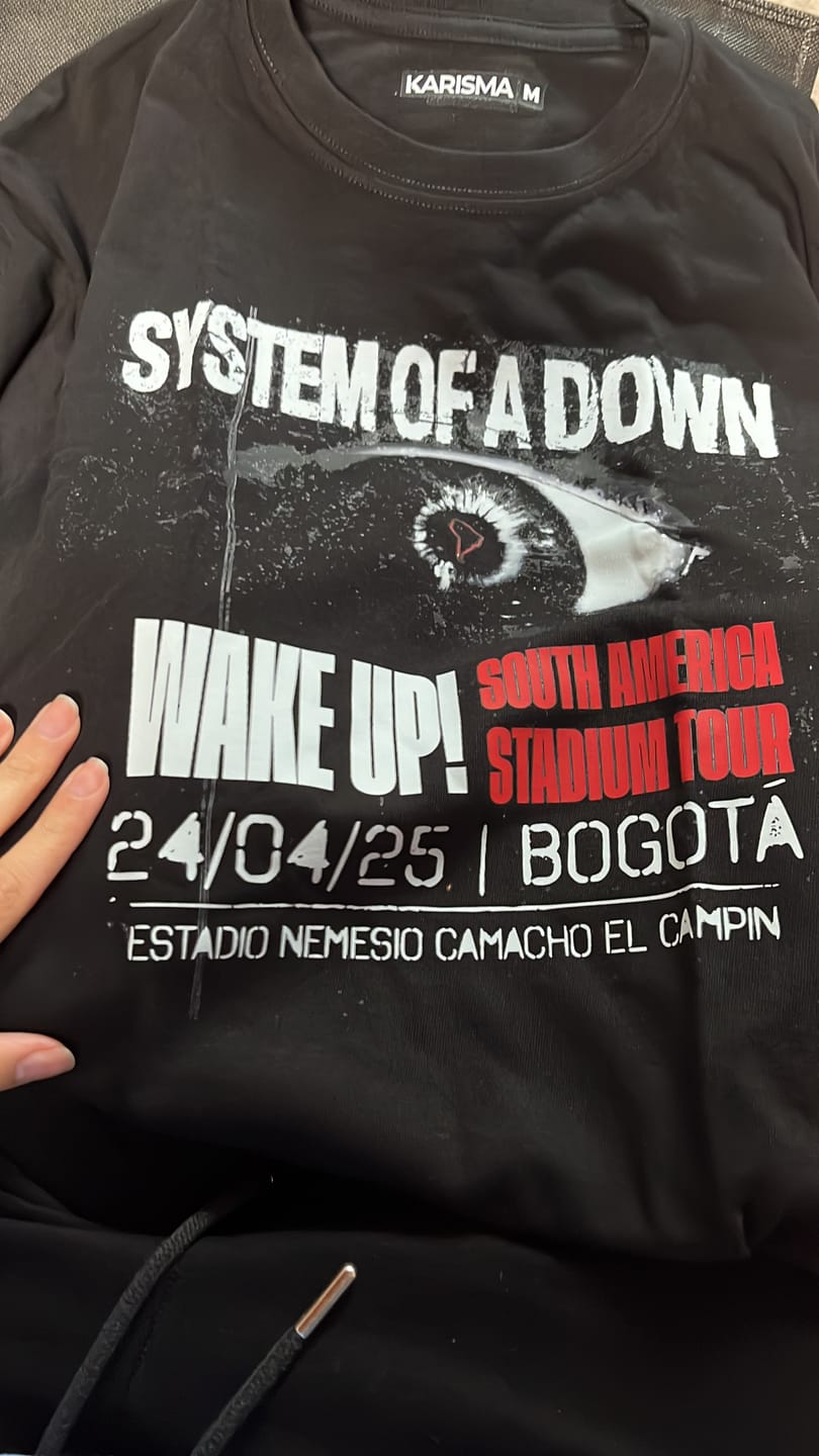 Customer photo review of Camiseta Algodon Doble Estampado System Of A Down Tour Wake Up 2025