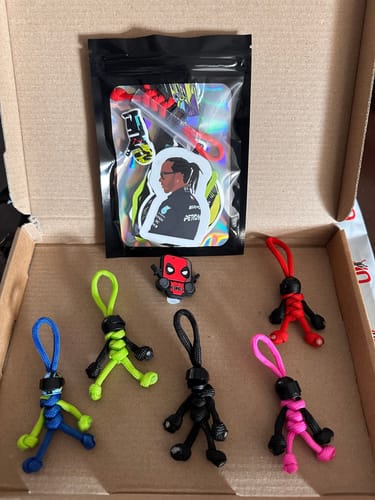 Customer photo review of Black Biker Buddy Paracord Keychain