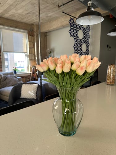 Customer photo review of Faux Tulip - Champagne Peach (25 Stems)