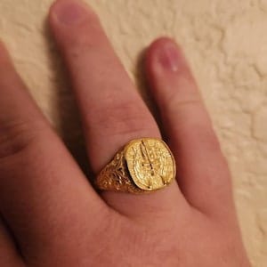 Customer photo review of Saint Michael Signet Ring