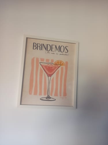 Customer photo review of Ilustración "Dame flores, vino y rock & roll" SIN MARCO