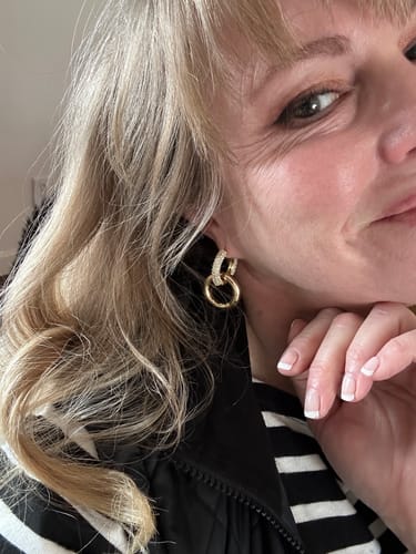 Customer photo review of Double Date Hoops