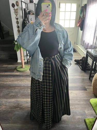 Customer photo review of FRIDA PANTS | STRIKE CHEX X STRIKE STRIPE