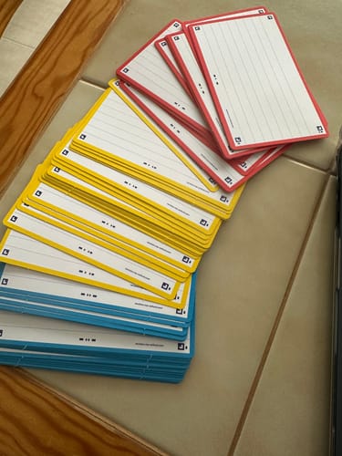 Avis photo d'un client sur Flashcards FLASH 2.0 OXFORD # 80 cartes 7,5 x 12,5 cm - ligné
