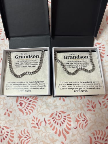 Customer photo review of To My Grandson - Big Dreams - Personalized Gift Set - SS223